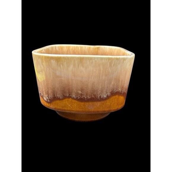 Bowl Planter Drip Glaze Vintage Washburn Ceramics S2 USA Art Pottery Rare Shape - Picture 1 of 7